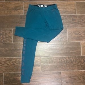 NIKE “Just Do It” Teal Leggings